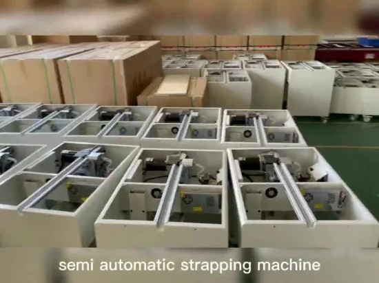 Máquina flejadora de correa semiautomática de buena calidad, máquina envasadora para cartón