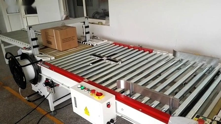 Máquina flejadora de cajas de cartón completamente automática